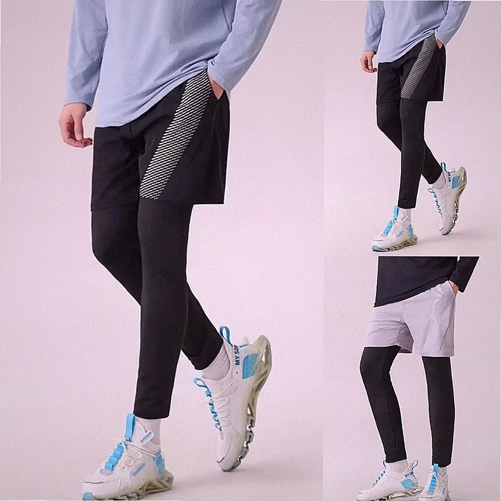Herren Trainings Jogginghose Schnelltrocknend Cropped Laufleggings und Joggingho