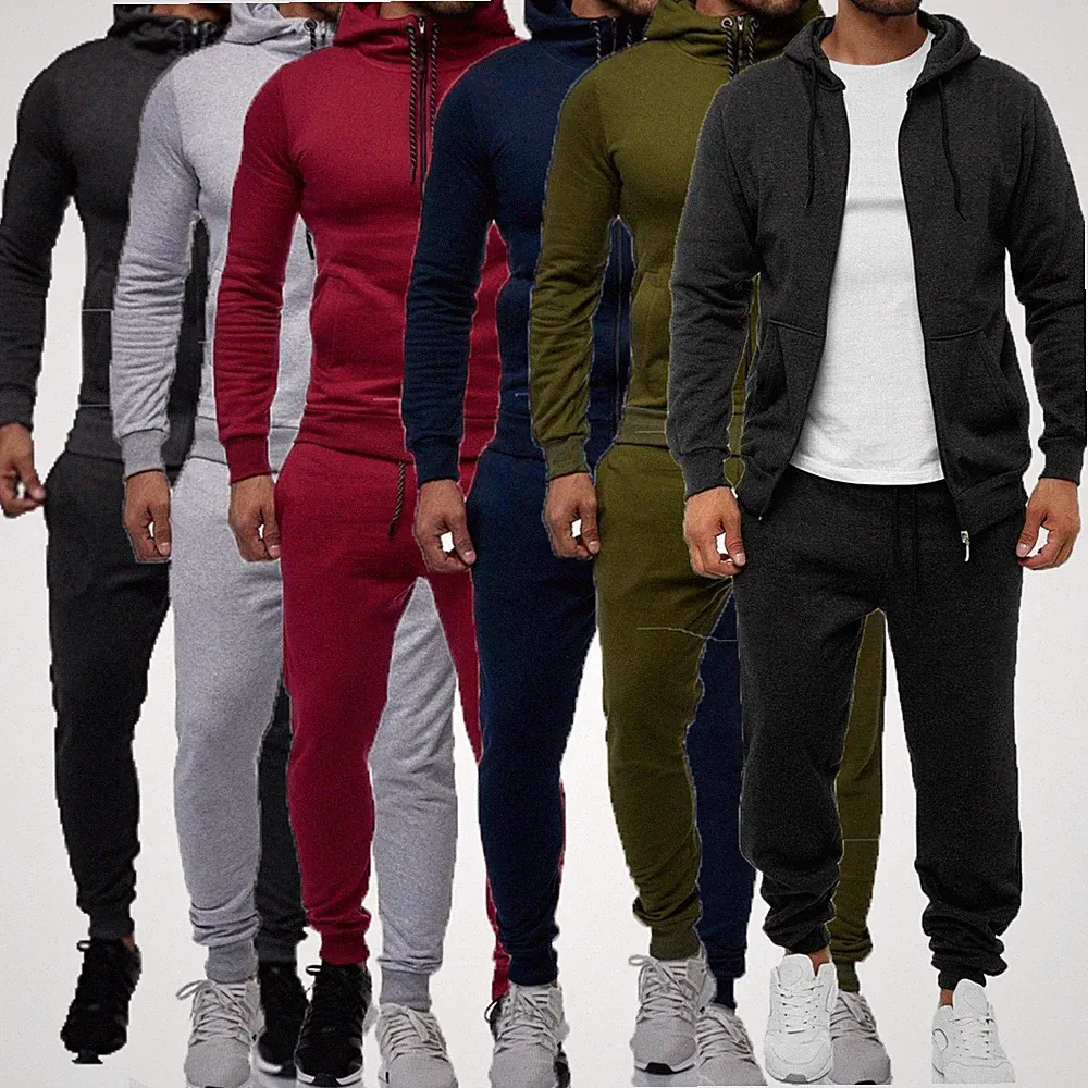 Herren Trainingsanzug Basic Jogginghose Hoodie Sporthose Fitt Sportanzug Laufen