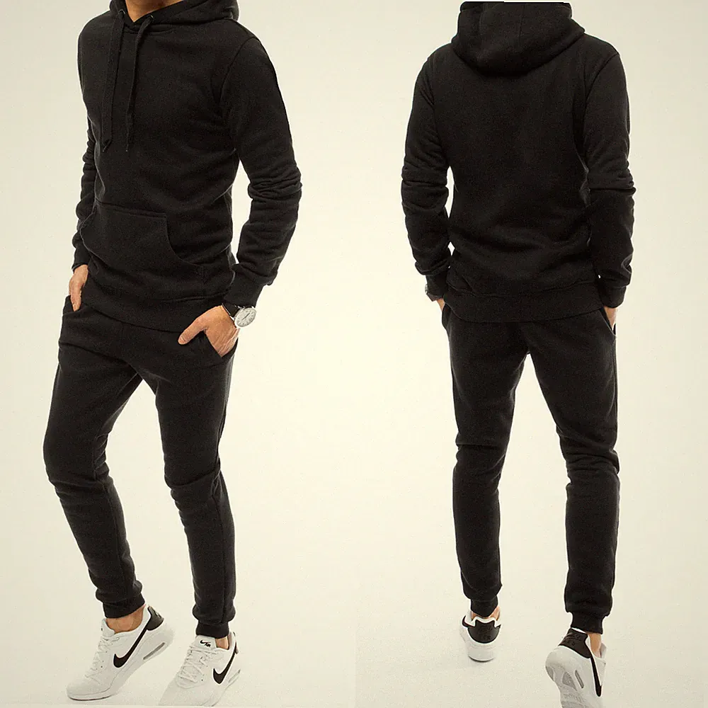 Herren Trainingsanzug Sportanzug Jogginganzug Set Hoodie mit Hose Sport DSTREET