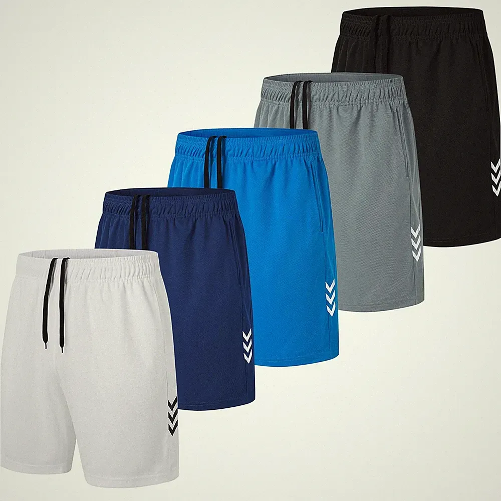 Herren Trainingshose Kurze Sport Gym Shorts 5er Pack Atmungsaktive Jogging Ho...