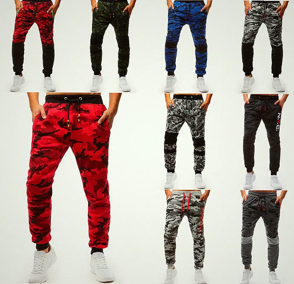 Herren Trainingshose Sport Laufhose Camo Jogging Sweatpants Jogger DSTREET M-2XL