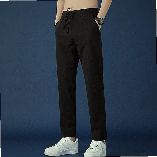 Herren Trainingshose Sweatpants Polyester Sport Tapered Blau Schwarz Grau