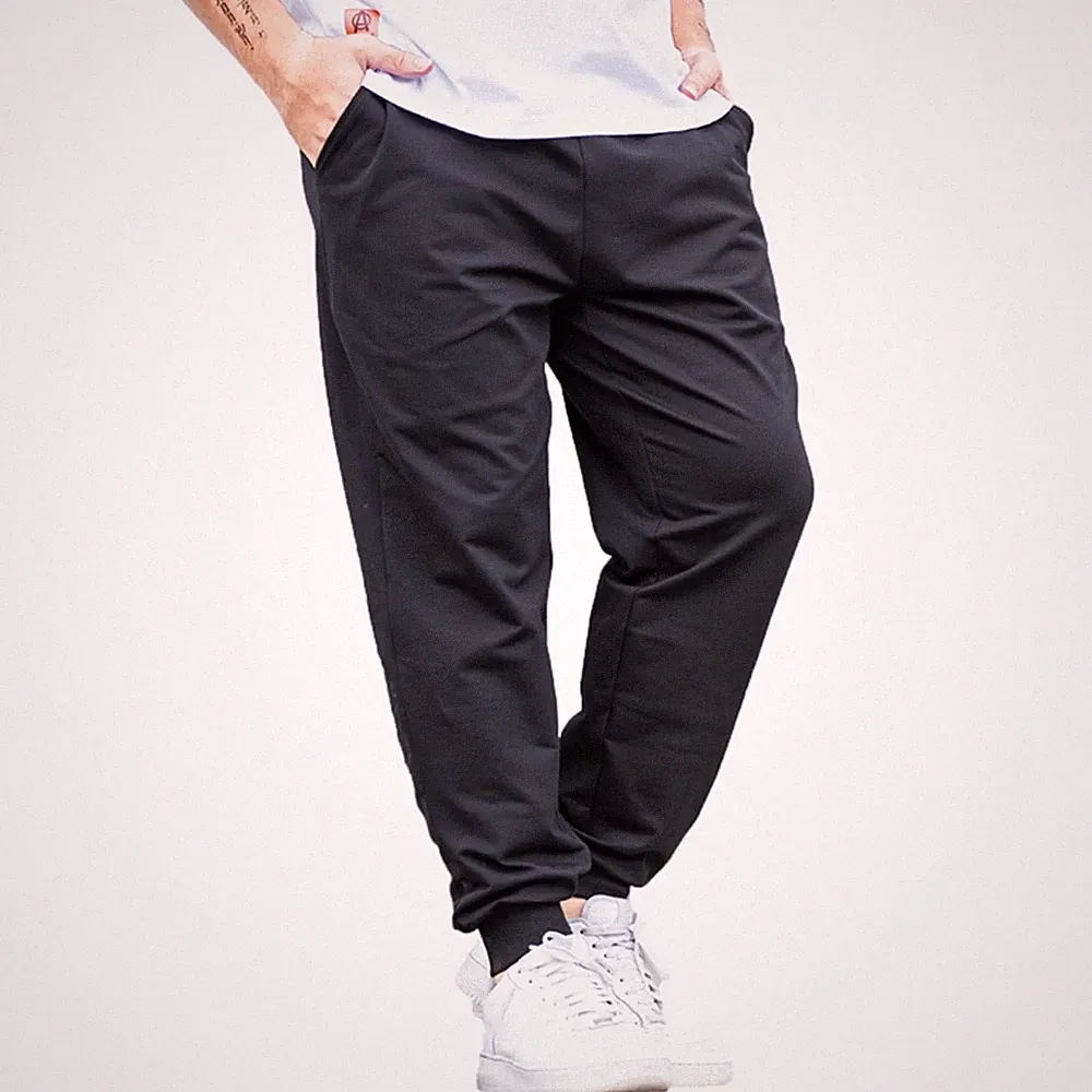 Herren Übergröße Loose Fit Baumwolle Jogginghose Freizeithosen mit Bündchen E...