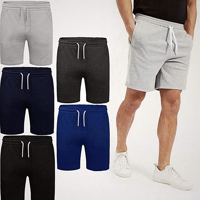Herren Uni Fitness Fleece Jogginghose Laufen Reißverschlusstaschen Großer elastischer Bund