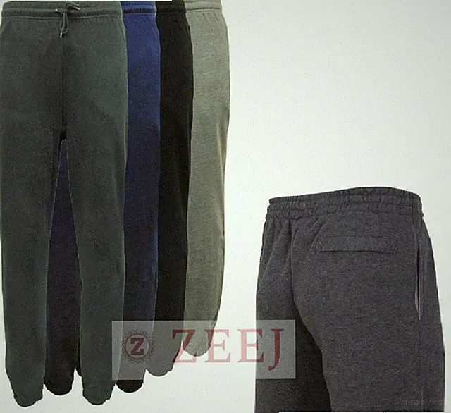 Herren Uni Trainingshose Jogginghose Arbeit Reißverschlusstaschen Gummizug Schwarz Grau Navy