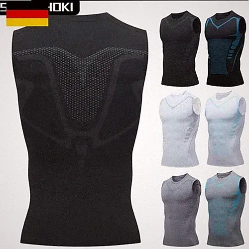 Herren Unterhemd Shapewear Kompressionsshirt Body Shaper Bauchweg Tank Top Weste