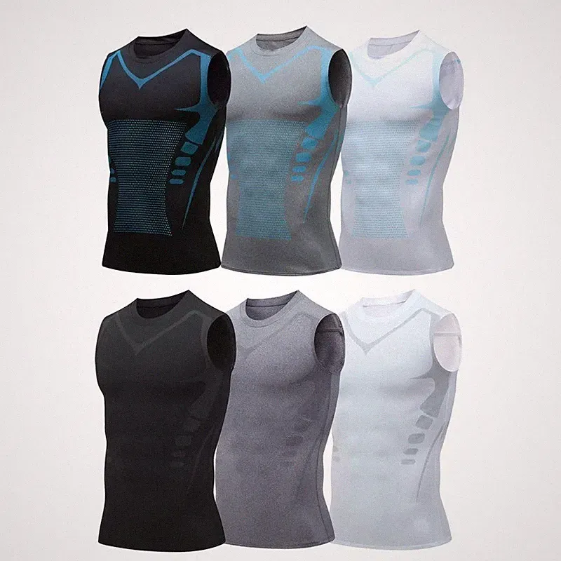 Herren Unterhemd Shapewear Kompressionsshirt Body Shaper Bauchweg Tank Top Weste