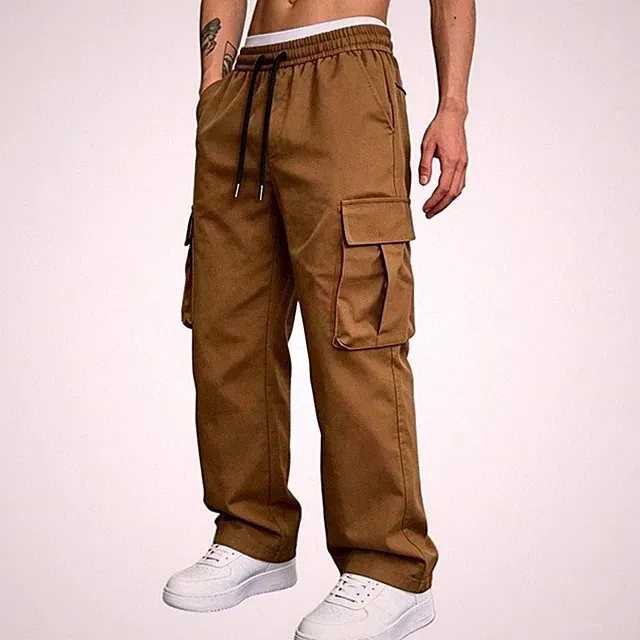 Herren Utility Cargo Hose 95% Polyester 5% Elasthan Mischung für Jogging Aktivi