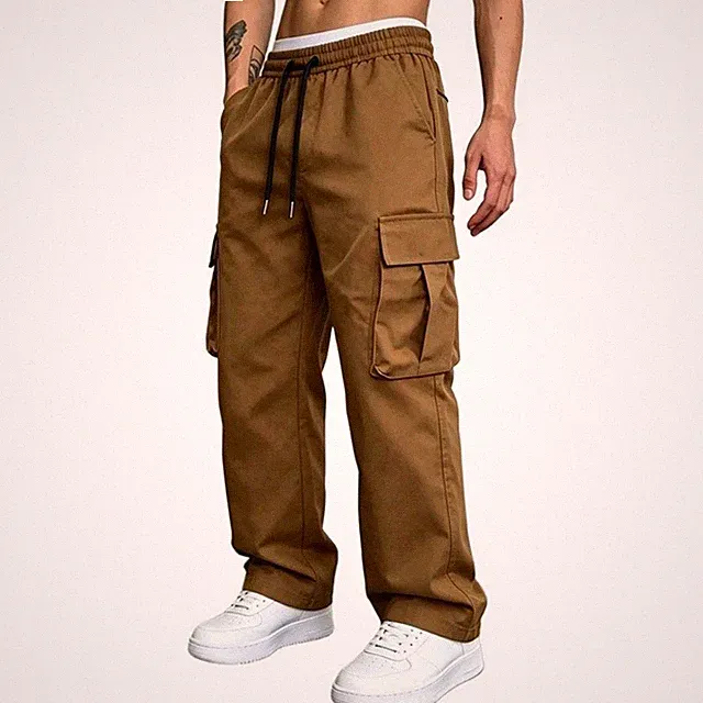 Herren Utility Cargo Hose 95% Polyester 5% Elasthan Mischung für Jogging Aktivi