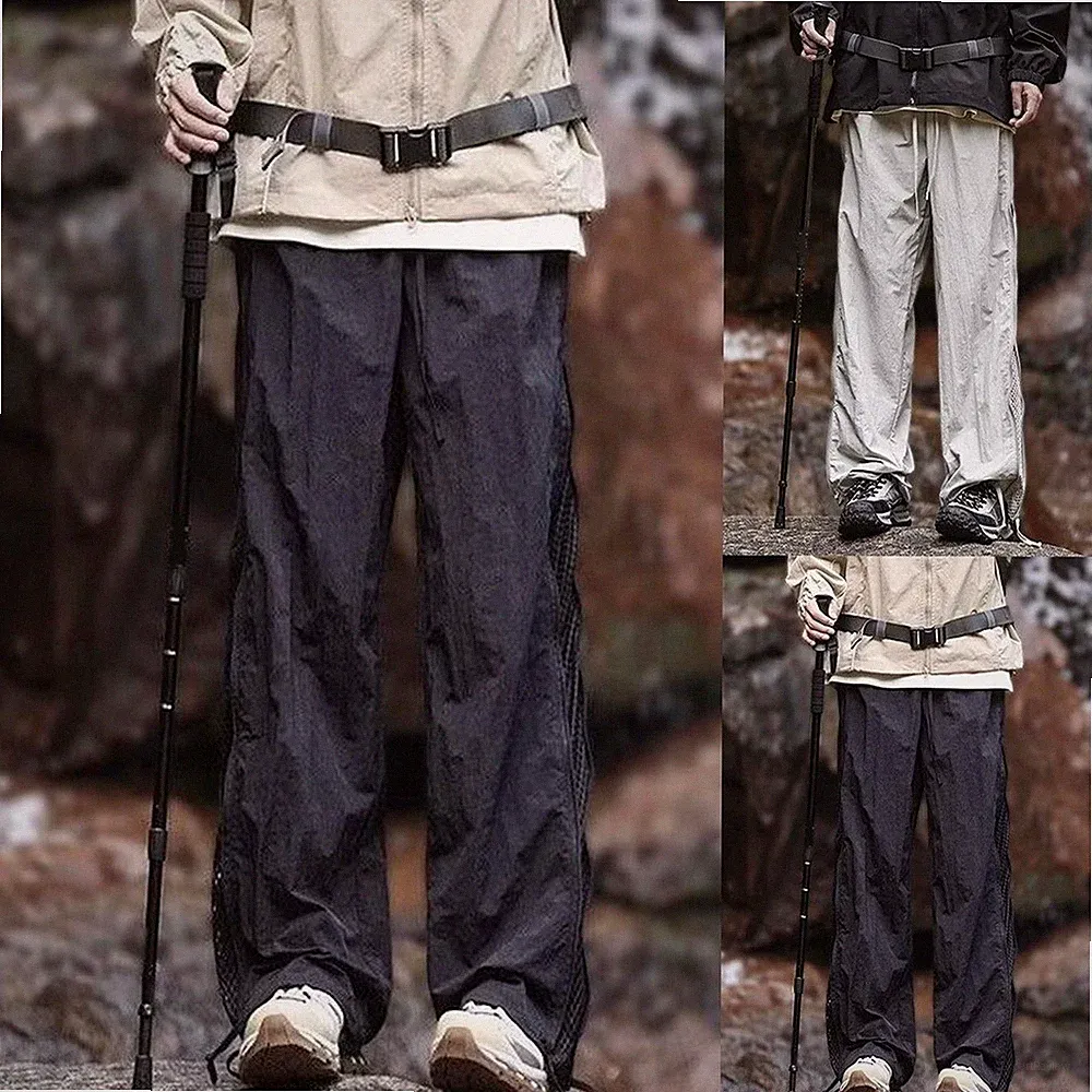 Herren Vier Jahreszeiten Cargo Hose Loose Fit Atmungsaktiv Outdoor Jogginghose