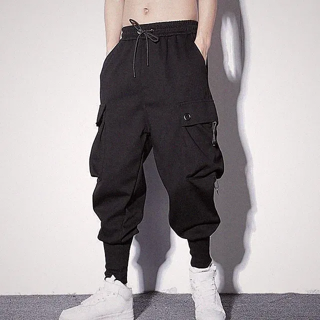 Herren Vier Jahreszeiten Jogginghose Loose Fit Cargotaschen für Harems Joggingh