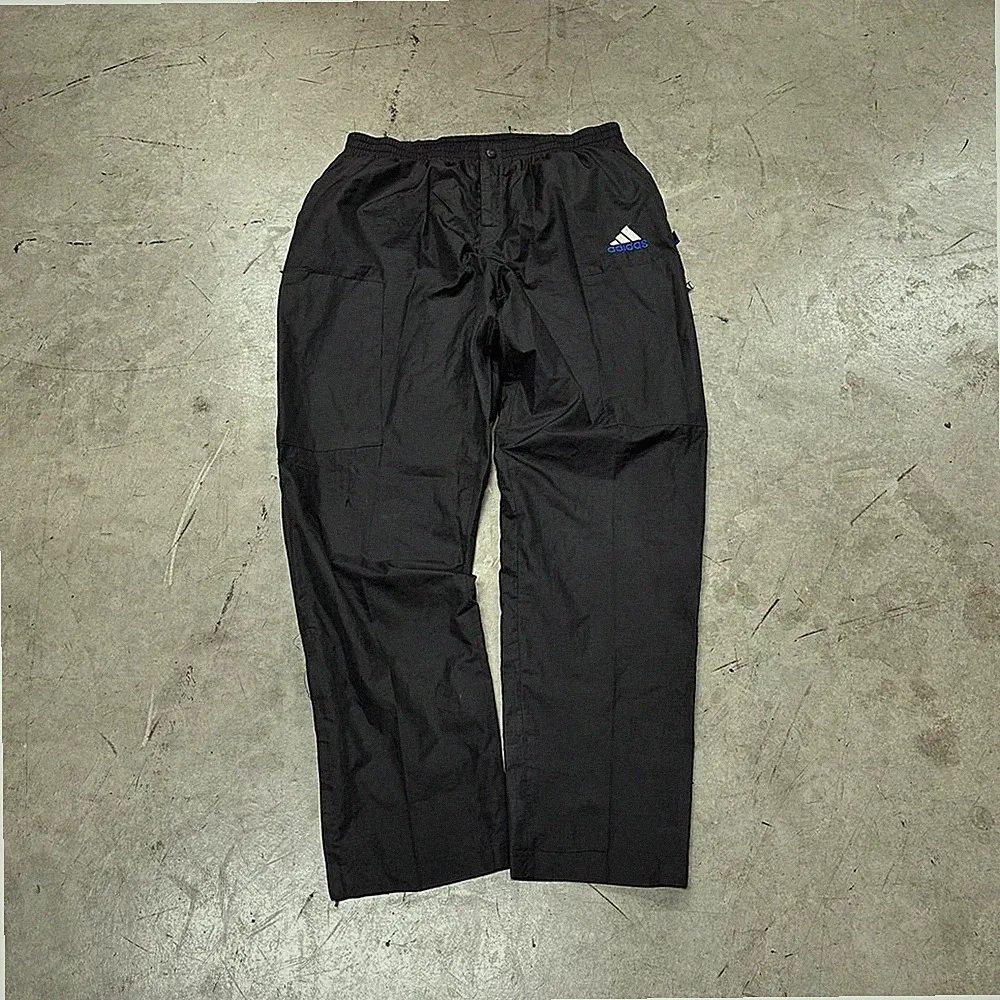 Herren Vintage 90s Adidas Straight Leg Baggy Cargo Shell Hose