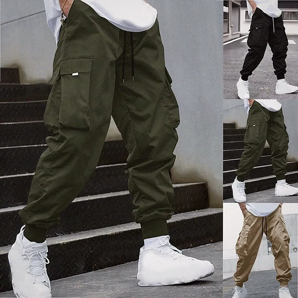 Herren Vintage Harem Jogginghose für mehrere Cargohose Loose Fit