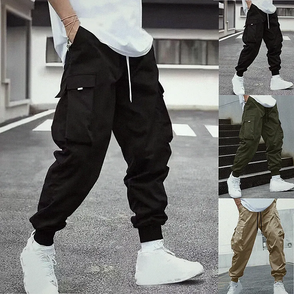 Herren Vintage Jogginghose Loose Fit Haremshose mit für mehrere