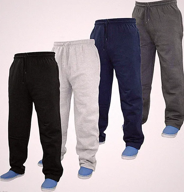 Herren Vlieshose Jogger offener Saum Unterteil Freizeit Jogging Laufhose S-5XL
