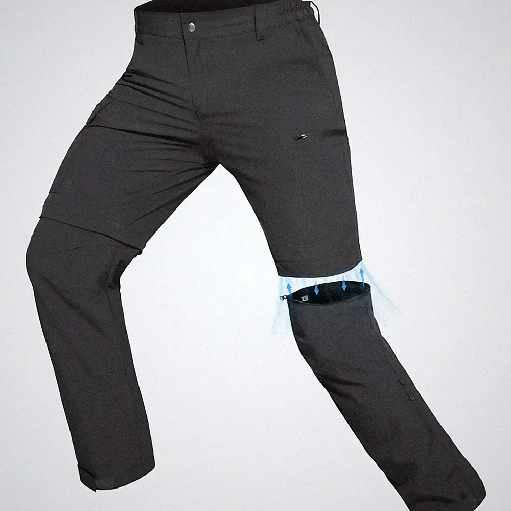 Herren Wanderhose Zip Off Softshellhose Trekking Hose Schnell Trocknend