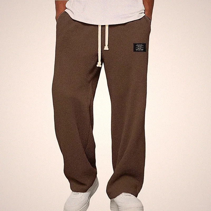 Herren Weites Bein Freizeithose Jogginghose Sweatpants Bequem Baggy Hosen Neu