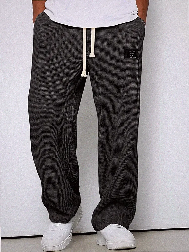 Herren Weites Bein Freizeithose Sweatpants Jogginghose Bequem Baggy Hosen