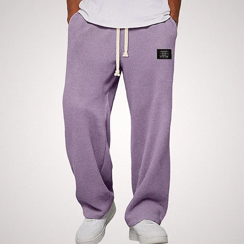 Herren Weites Bein Freizeithose Sweatpants Jogginghose Bequem Gerades Bein
