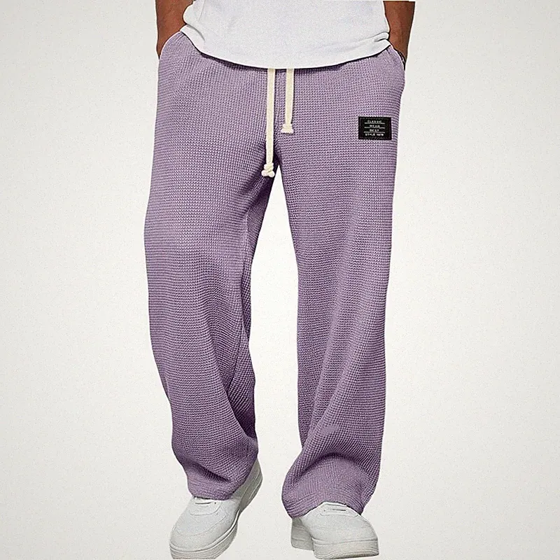 Herren Weites Bein Sporthosen Sweatpants Jogginghose Baggy Fitness Pants Plain