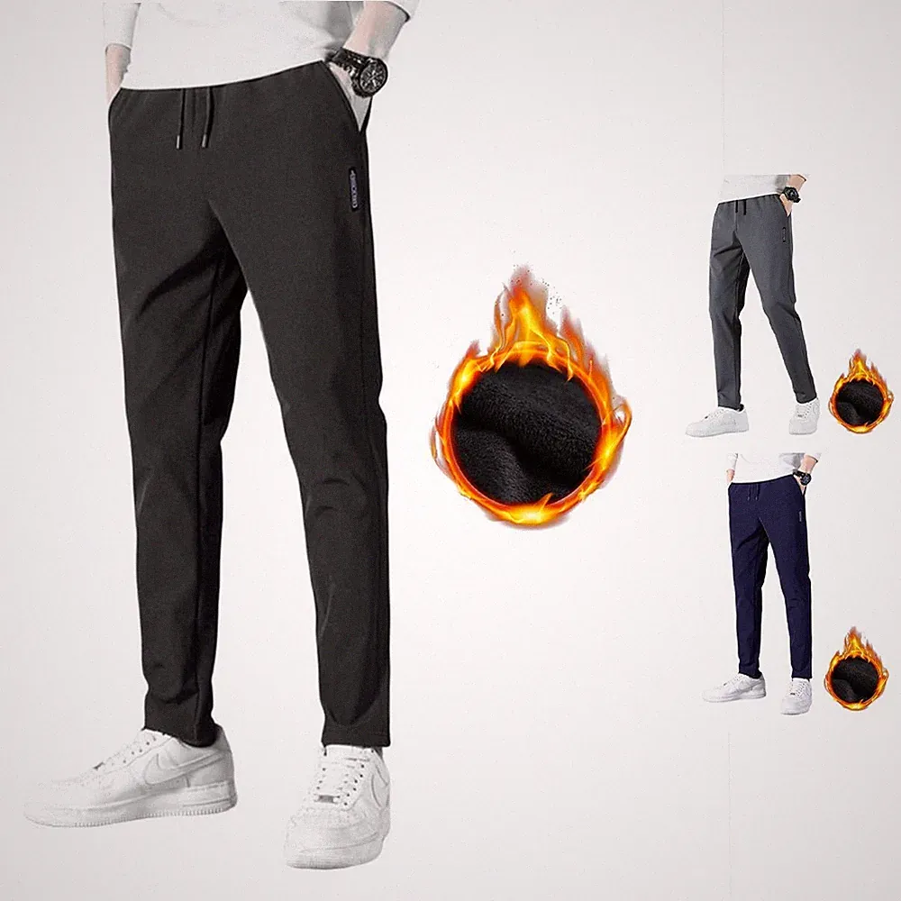 Herren Winter für freizeit Hose für Outdoor Sport wattiert warm Fleece gefüttert
