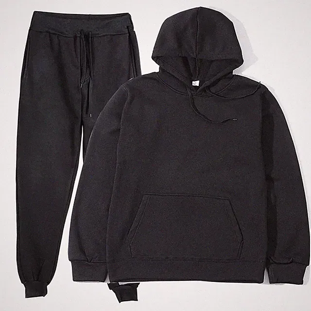 HERREN WINTER HERBST ANZUG KAPUZE SPORT LAUF SET JOGGING KOMPLETT WARM