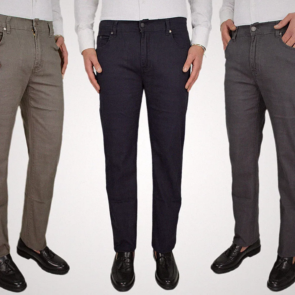 Herren Winter Hose Chino Jeans Bequem 5 Taschen Stretch VEQUE