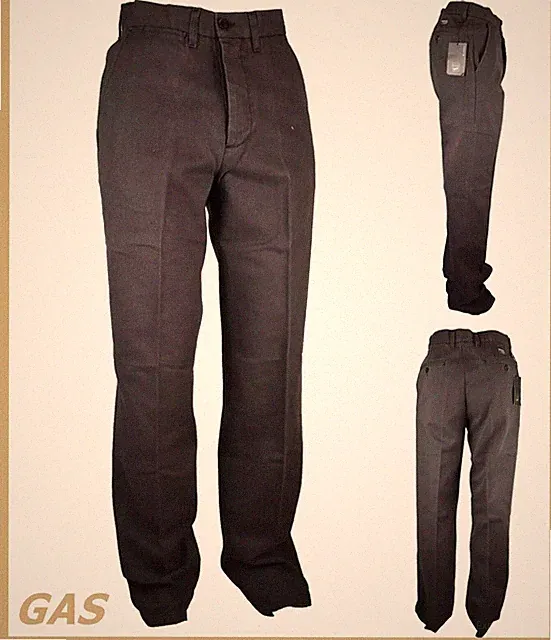 Herren Winter Hose Gas Braun Chino Elegant Baumwolle 44 High Waist Gerade