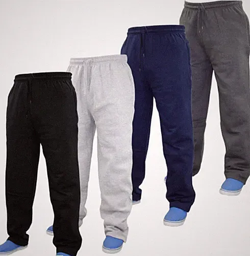 HERRENHOSE SWEATHOSE FLEECE ELASTISCHE TAILLE & MANSCHETTEN FITNESS JOGGINGHOSE