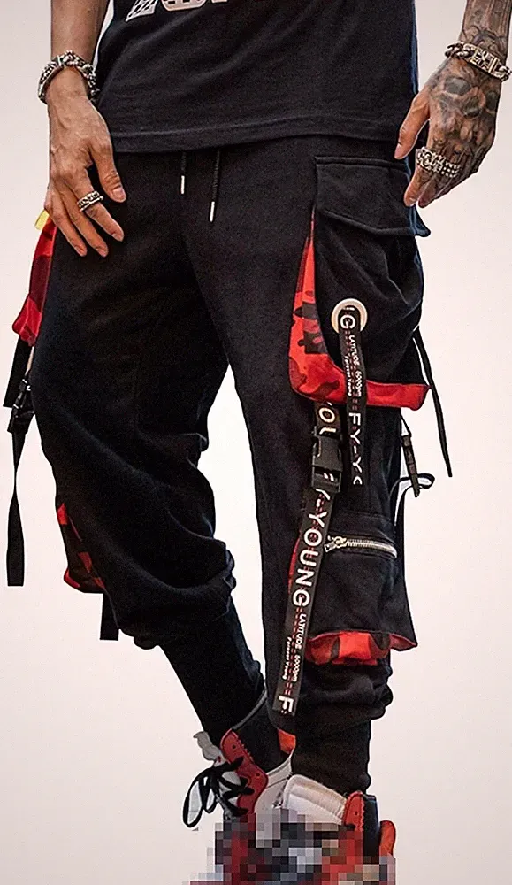 HerrenJogginghose, Punk, Cargohose, Baggy, Techwear, HipHop, Haremshose, Stre...