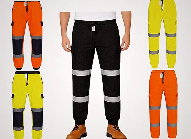 Hi Vis Cargo Jogginghose Herren RIS-3279 Rail Spec 300D Knie Fleece Arbeitshose PSA