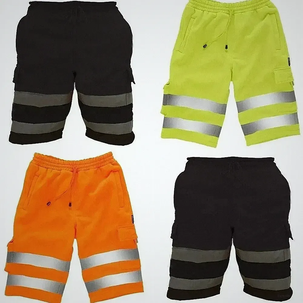 Hi Vis Fleece Cargo Arbeitsshorts reflektierend Sicherheit mehrere Taschen Handel Herren PSA UK