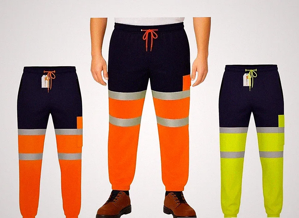 Hi Vis Jogginghose Arbeitshose wasserdicht Kniepolster Thermo Fleece Sicherheit PSA Hose