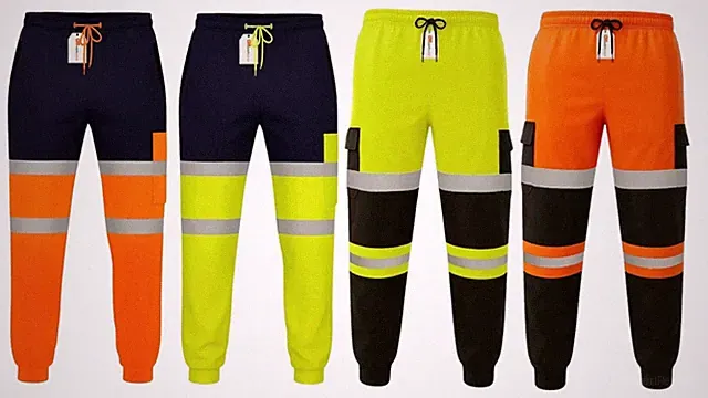 GM Workwear Hi-Vis Pro Jogginghose Thermo Wasserdicht Knie Sicherheit Arbeit PSA Hose