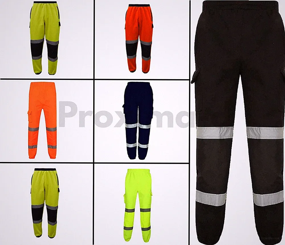 Hi Vis Soft Fleece Workwear Hose Warnschutz Jogging Jogginghose Unterteil Größen