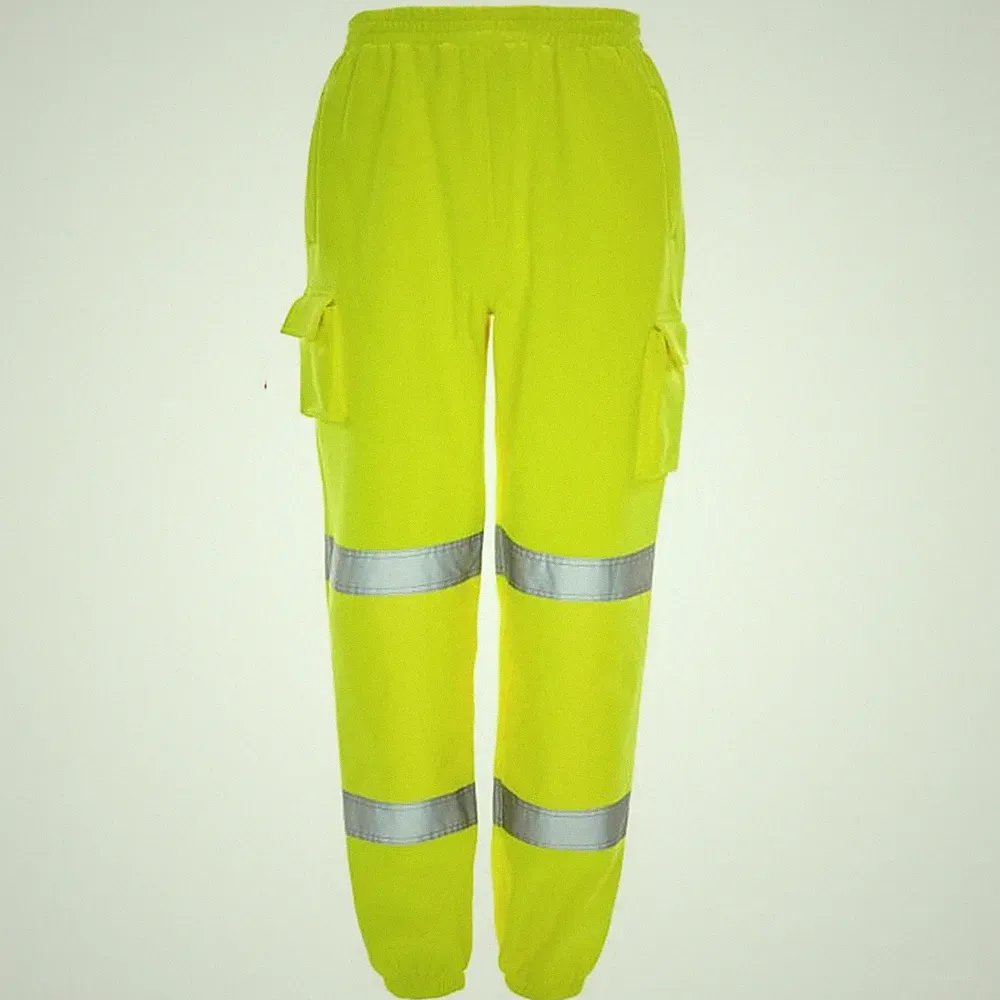 Hi Viz Jogginghose Herren Arbeitshose Reflektierend Vlies Sicherheit Arbeiter By