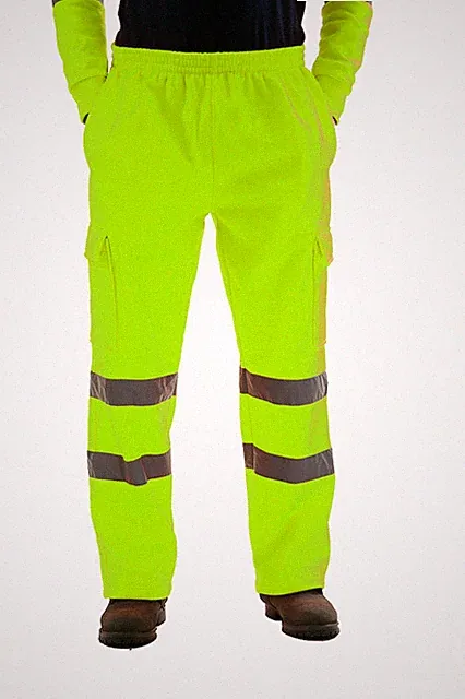 Hi Viz Vis Arbeit Fleece Bottoms Sicherheit Sweat Hosen Jogging Hosen Jogger