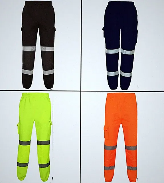 Hi Viz Vis Fleece Arbeitskleidung reflektierende Sicherheit Jogginghose Hose