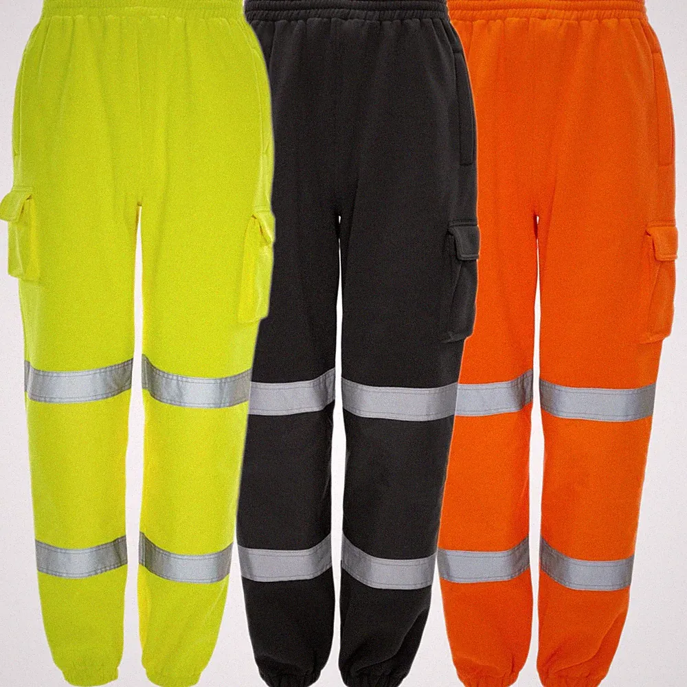 HI VIZ VIS JOGGINGHOSE ARBEITSKLEIDUNG DICKE HOSE SICHERHEITSJOGGINGHOSE SWEAT PANTS