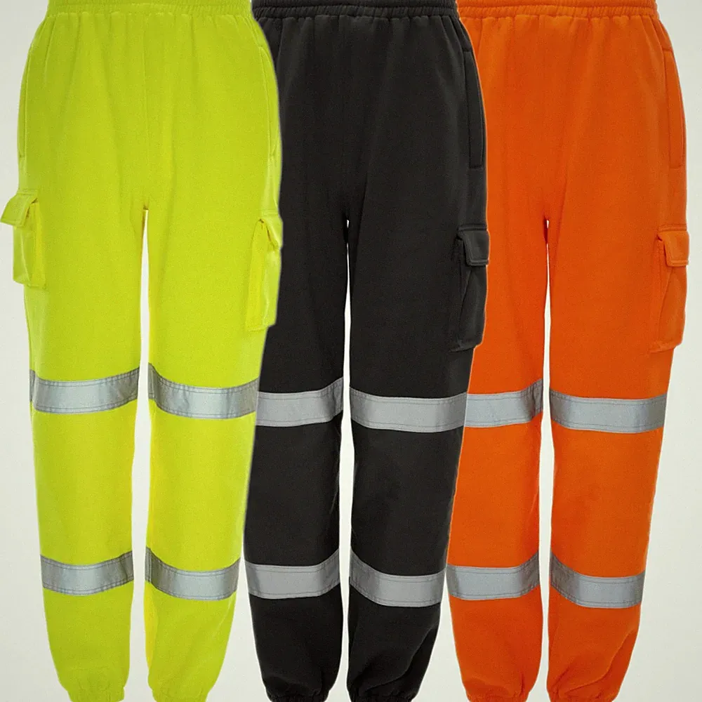 HI VIZ VIS JOGGINGHOSE WORK WEAR FLEECEHOSE SICHERHEITSJOGGINGHOSE SWEAT PANTS