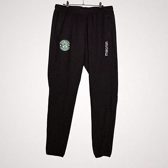 Hibernian Macron Herren Trainingshose Logo Größe 3XL Schwarz Tapered Leg