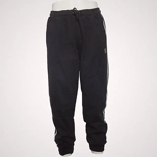 HIS, Jogginghose, Größe: 46, Grau, Baumwolle/Polyester, Streifen, Sweat #gcU