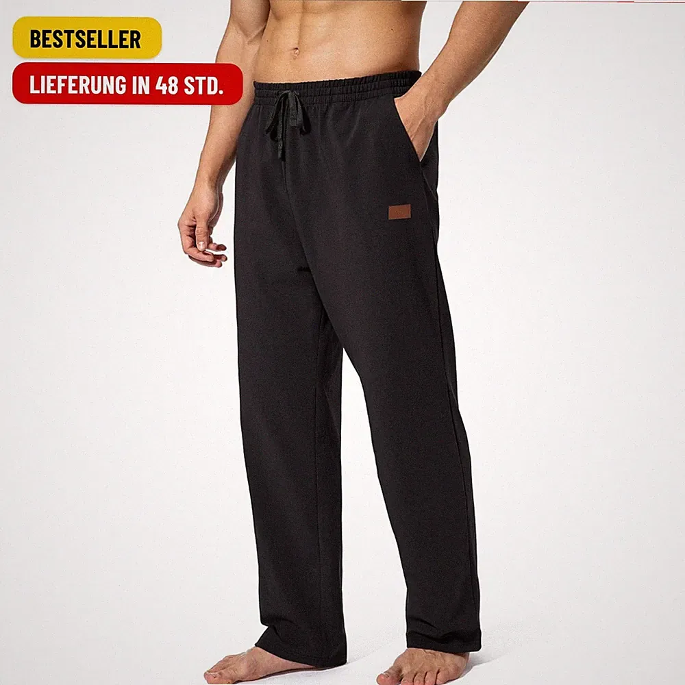 HMIYA Jogginghose Herren Baumwolle Sporthose Lange Sweathose Atmungsaktiv Traini