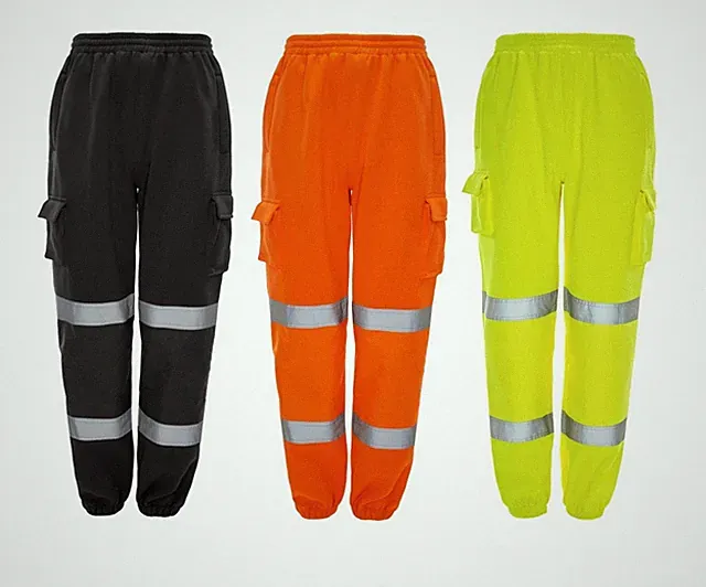 Hohe Viz Sichtbarkeit Hi Vis Arbeitshose Vlies Sicherheit Jogger für Jogginghose