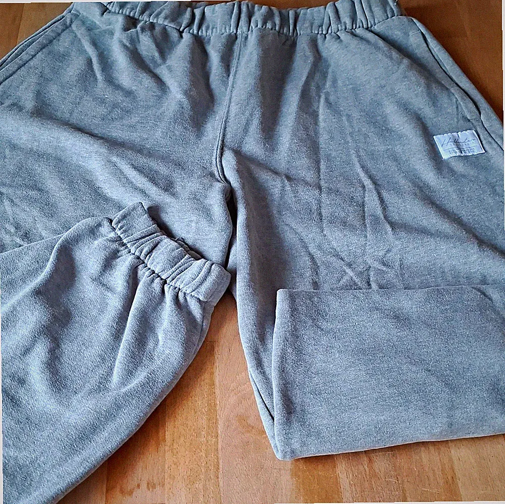 Hollister Damen Jogginghose grau Gr. M elastischer Bund Baumwolle/Polyester
