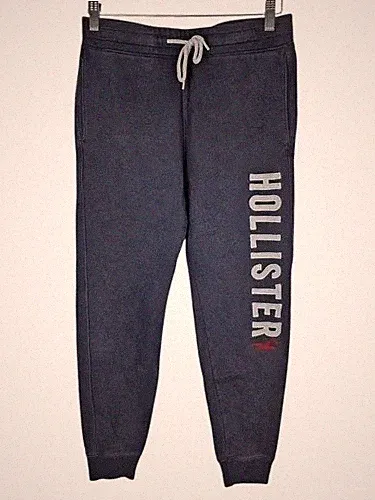 Hollister Jogginghose Größe XS Blau Grau Herrenmode Sport Basic Sport Hose