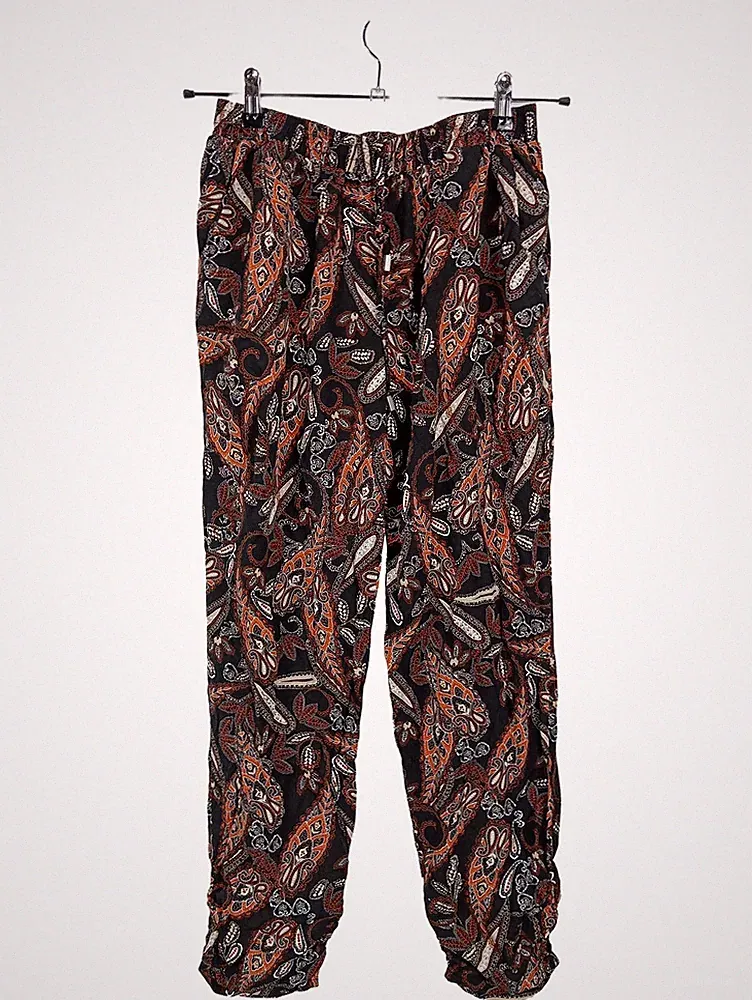 Hollys Damen Jogginghose Paisley-Muster Gr. 40;L Viskose Mehrfarbig
