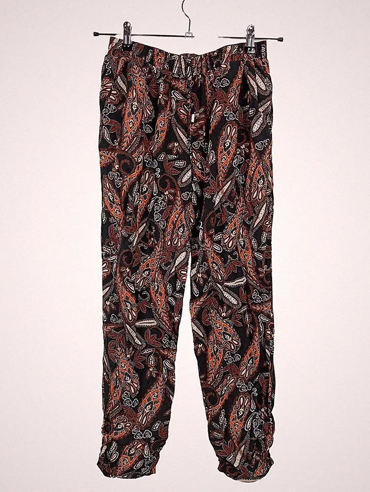 Hollys Damen Jogginghose Paisley-Muster Gr. 40;L Viskose Mehrfarbig