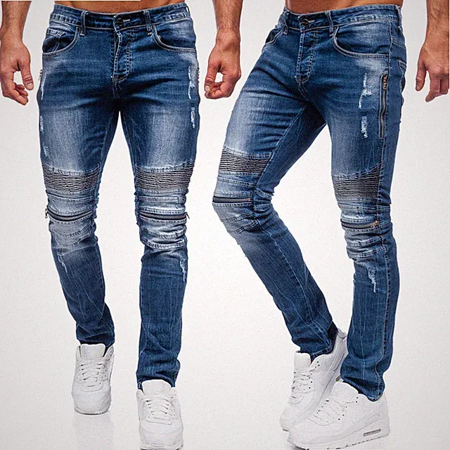 Hose Freizeithose Jeans Laufhose Denim Joggerhose Motiv Herren Mix BOLF Casual