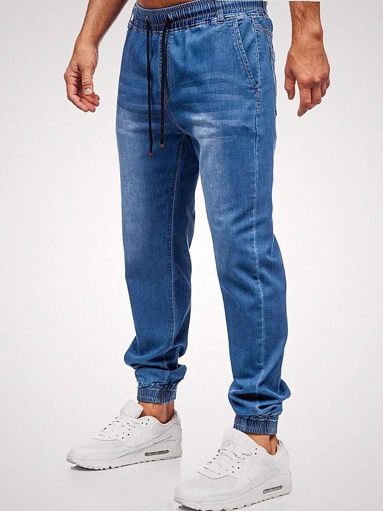 Hose Jeans Laufhose Sporthose Trainingshose Denim Jogging Men Herren BOLF Motiv